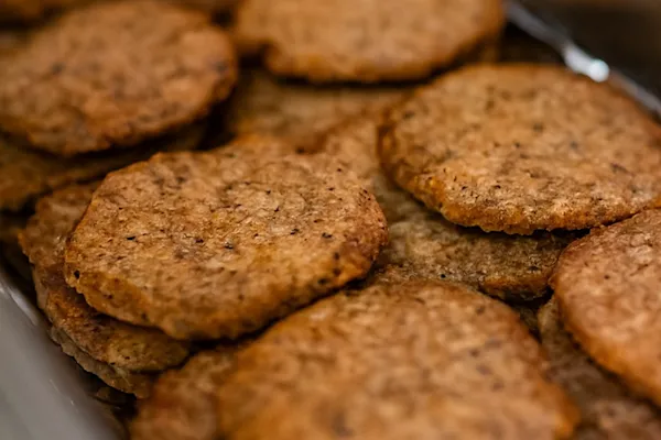 Savor the Sausage platter, a delectable assortment of juicy, all-natural pork sausage patties.